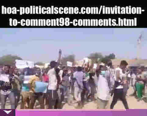 hoa-politicalscene.com/invitation-to-comment98-comments.html: Invitation to Comment 98 Comments: Sudanese prisoners of conscience in context of December 2018-January 2019 revolution! المعتقلون السياسيون السودانيون في إطار ثورة ديسمبر ٢٠١٨م - يناير ٢٠١٩م. 