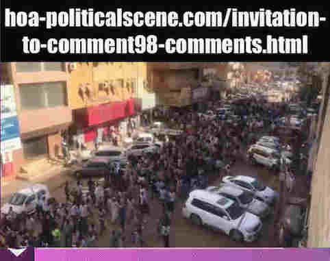 hoa-politicalscene.com/invitation-to-comment98-comments.html: Invitation to Comment 98 Comments: Sudanese prisoners of conscience in context of December 2018-January 2019 revolution! المعتقلون السياسيون السودانيون في إطار ثورة ديسمبر ٢٠١٨م - يناير ٢٠١٩م. 