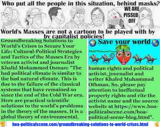 hoa-politicalscene.com/groundbreaking-solutions-to-world-crises.html: - Groundbreaking Solutions: The bad political climate is similar to the bad natural climate. This is due to the failure of the classical systems.