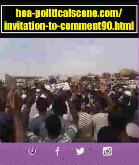 hoa-politicalscene.com/invitation-to-comment90.html: Invitation to Comment 90: تنسيقية تيار الثورة السودانية القومية (معارضة) في خدمة السلطة. Sudanese revolution in January 2019. 