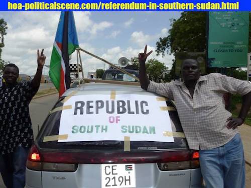 politicalscene.com/referendum-in-southern-sudan.html - Referendum in Southern Sudan: Secession is a stupid thing and now you will learn that you were wrong. No legitimate regime to offer that.